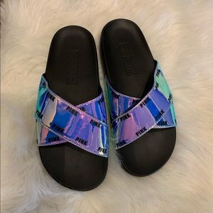 Victoria’s Secret Pink iridescent sandals sz 7